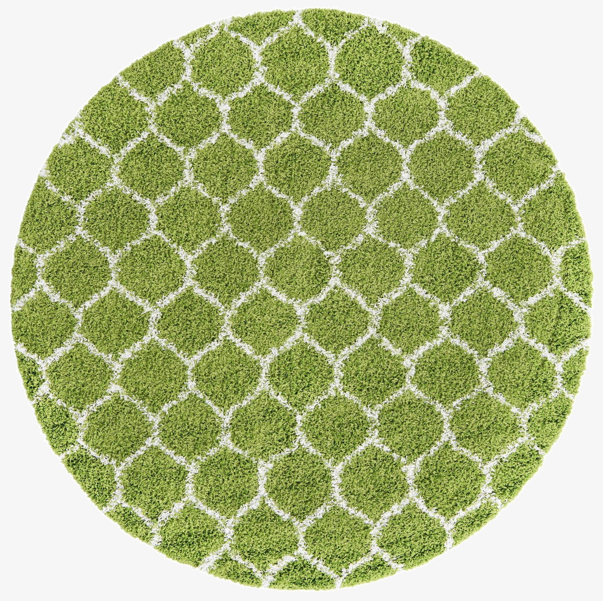 7' 10 x 7' 10 Lattice Shag Round Rug