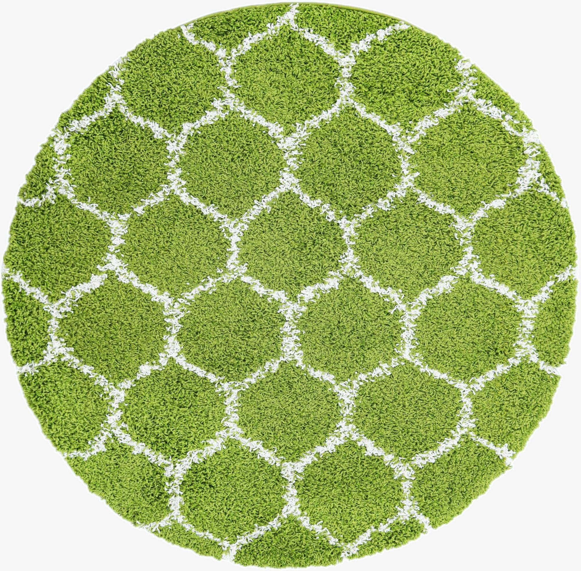  5' 3 x 5' 3 Lattice Shag Round Rug
