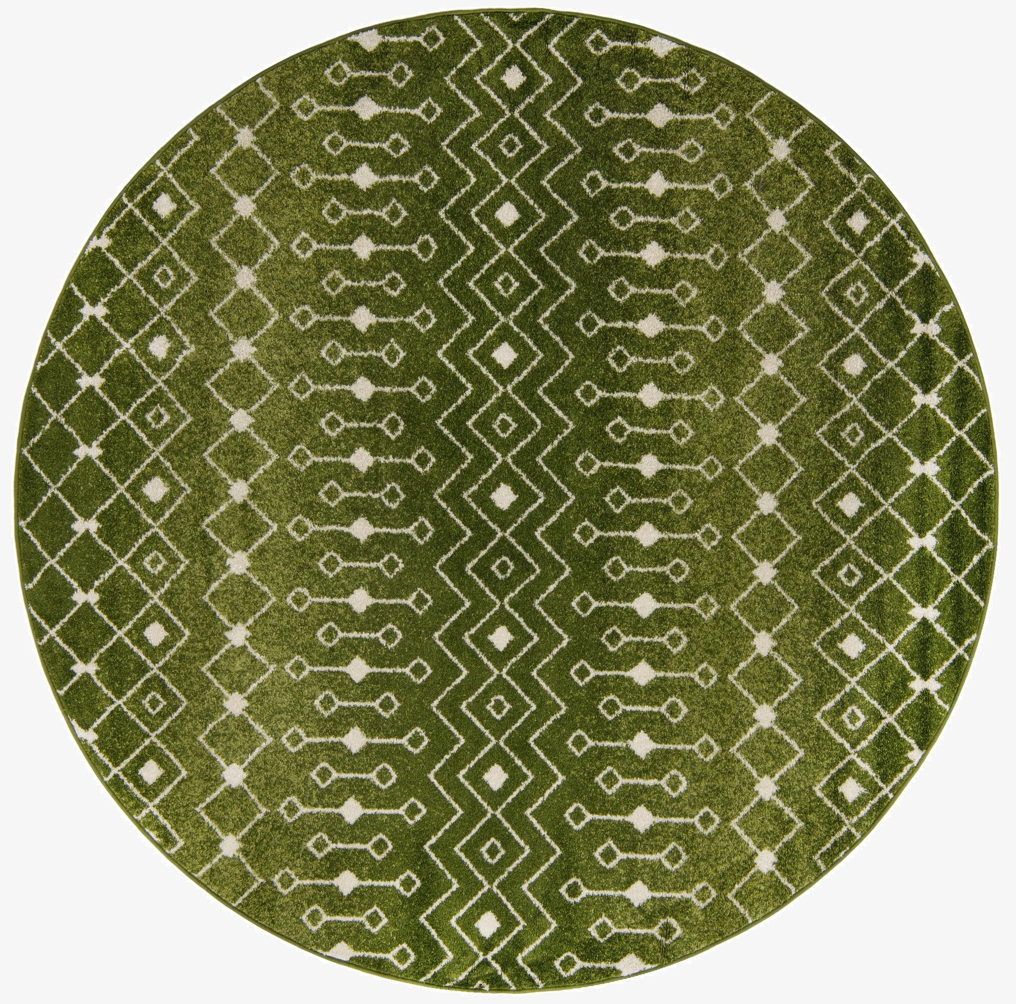 7' 10 x 7' 10 Moroccan Trellis Round Rug