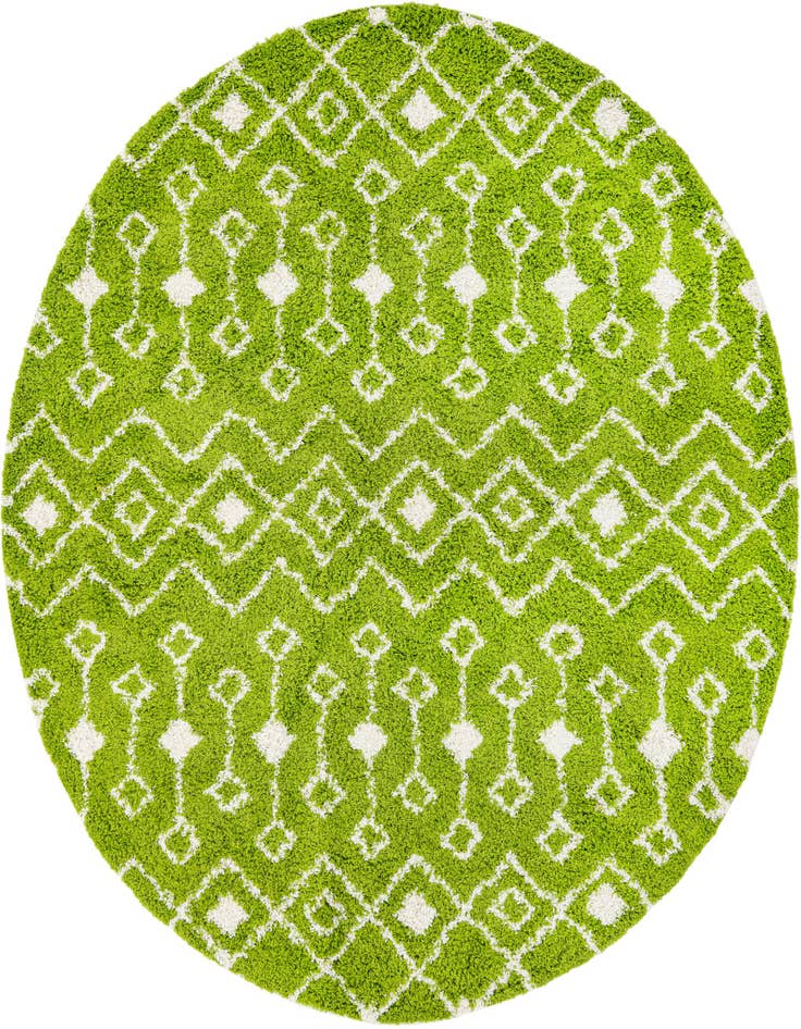 Detail image of 10' x 10' Moroccan Trellis Shag Round Rug