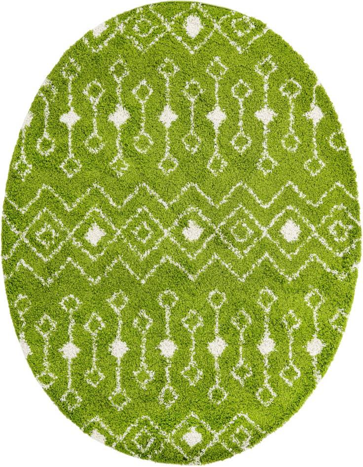 Detail image of 7' 10 x 7' 10 Moroccan Trellis Shag Round Rug