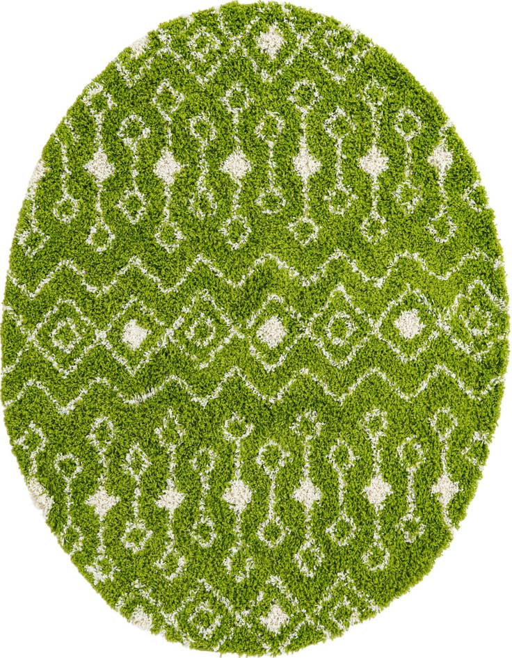 Detail image of  6' x 6' Moroccan Trellis Shag Round Rug