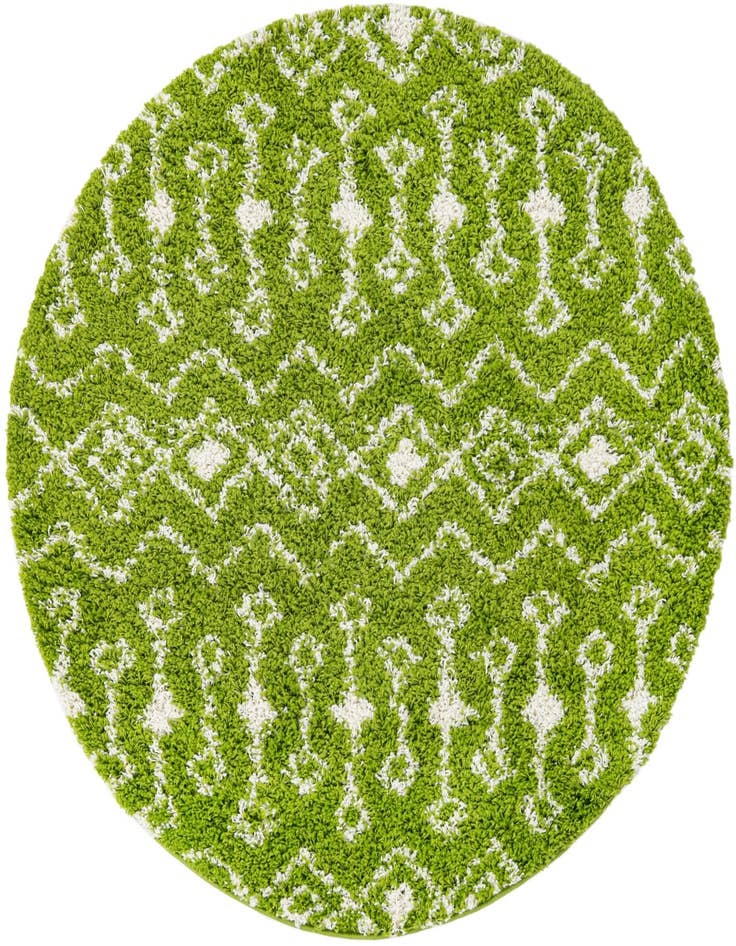 Detail image of  5' 3 x 5' 3 Moroccan Trellis Shag Round Rug