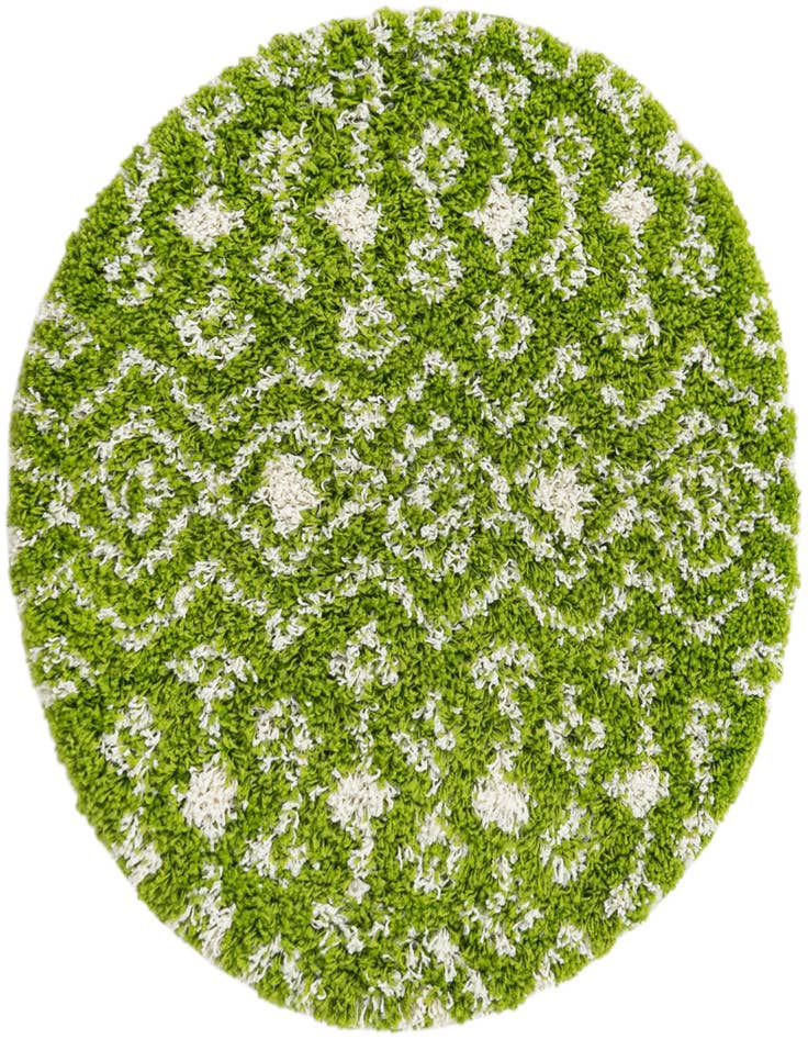 Detail image of  3' x 3' Moroccan Trellis Shag Round Rug