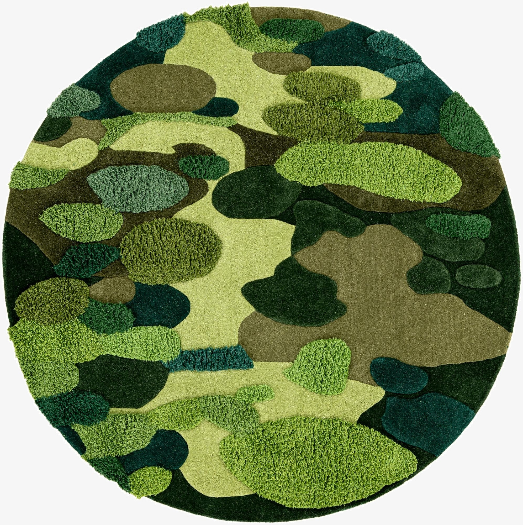  7' 1 x 7' 1 Moss Garden Round Rug