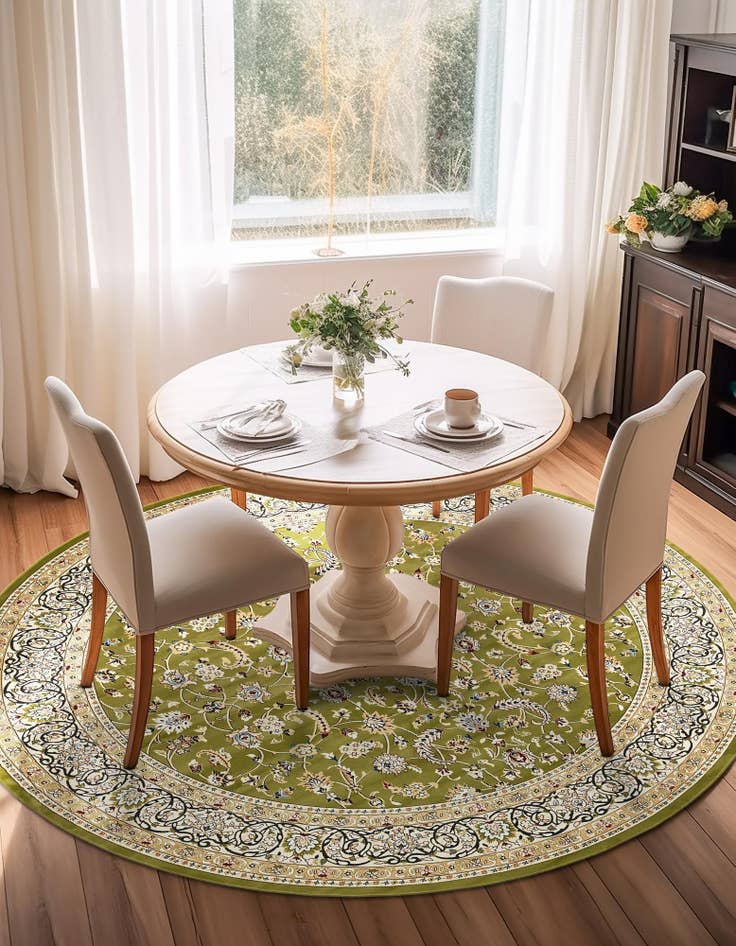 Detail image of 5' x 5' Nain Design Round Rug