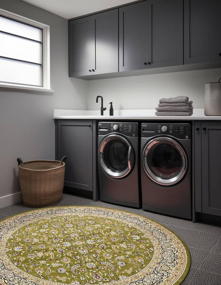 Detail image of 5' x 5' Nain Design Round Rug