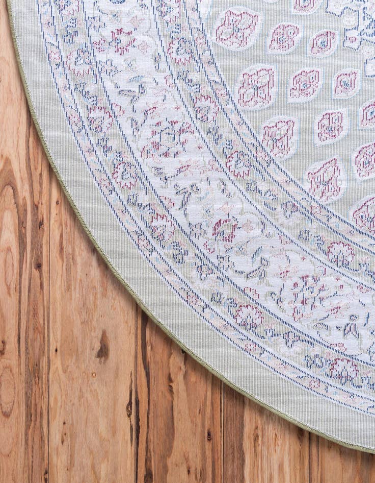 Detail image of  5' 3 x 5' 3 Nain Design Round Rug