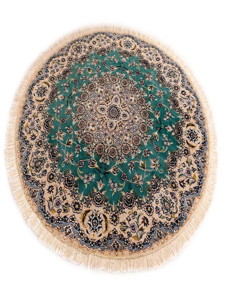 Detail image of  4' 11 x 4' 11 Nain Round Rug