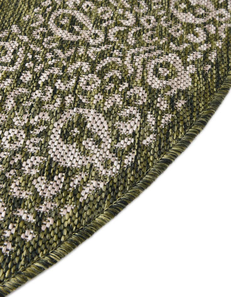 Detail image of  13' x 13'  Washable Border Indoor / Outdoor Round Rug