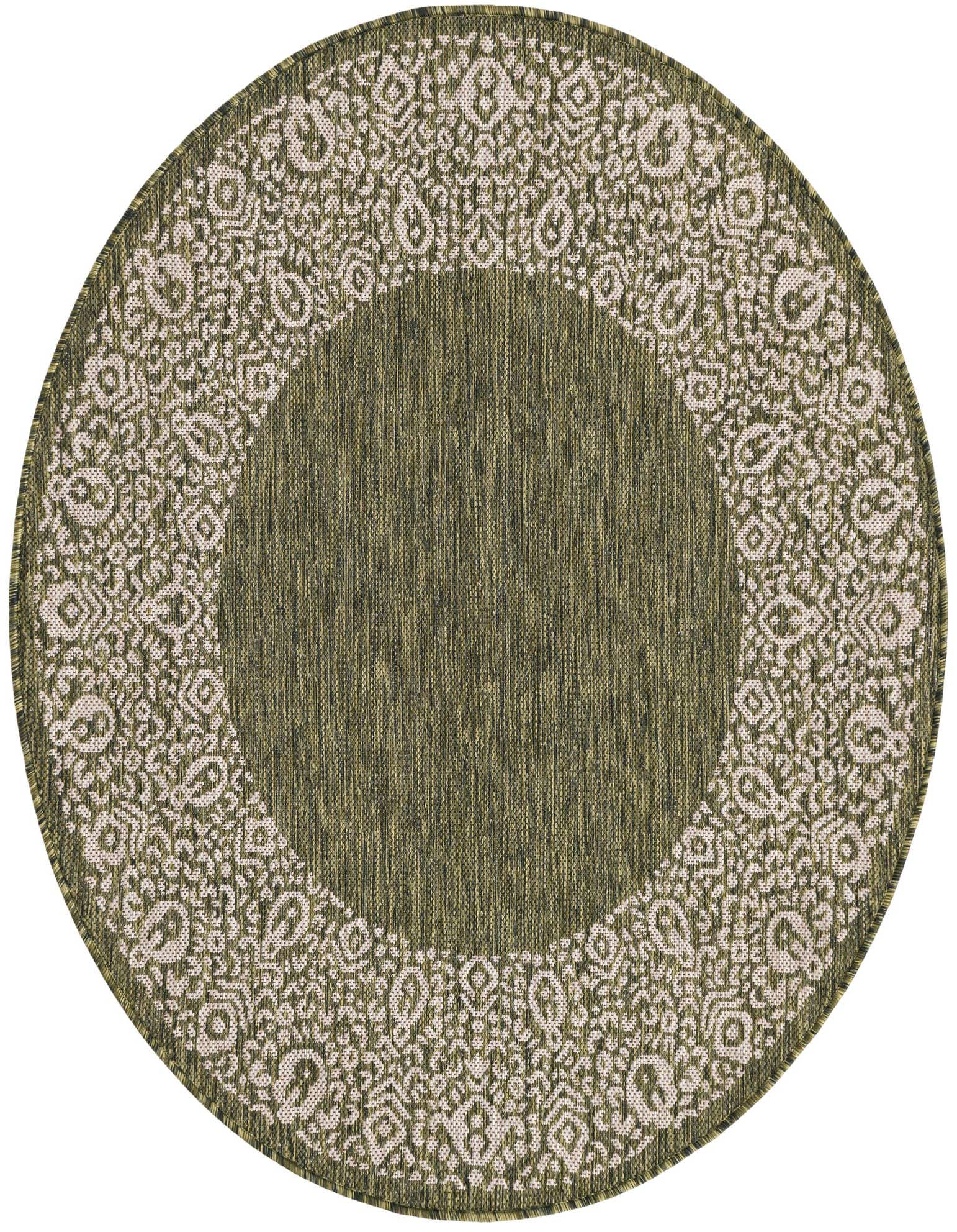 Primary image  4' x 4'  Washable Border Indoor / Outdoor Round Rug