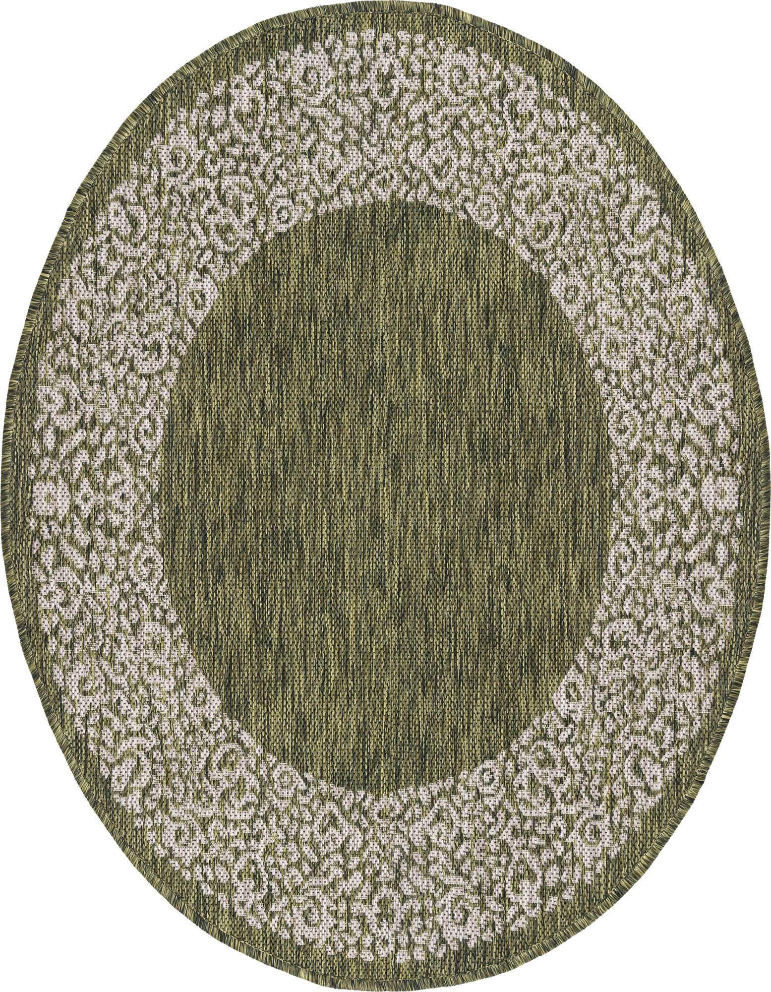Primary image  3' x 3'  Washable Border Indoor / Outdoor Round Rug