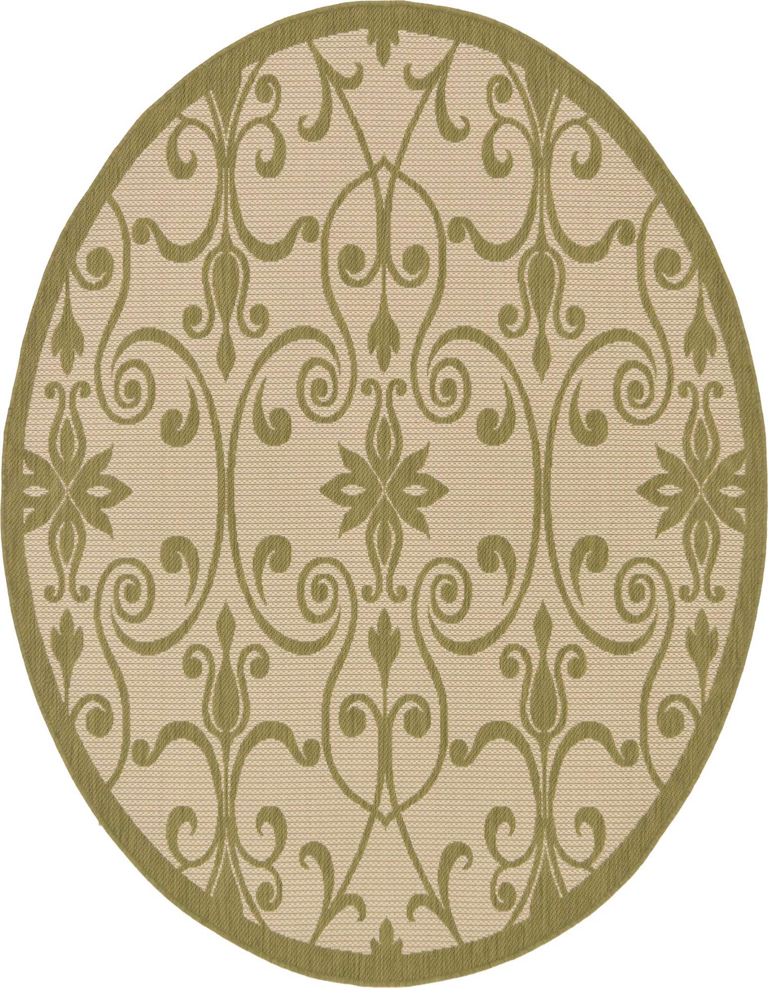 Primary image of  6' x 6'  Washable Botanical Indoor / Outdoor Round Rug