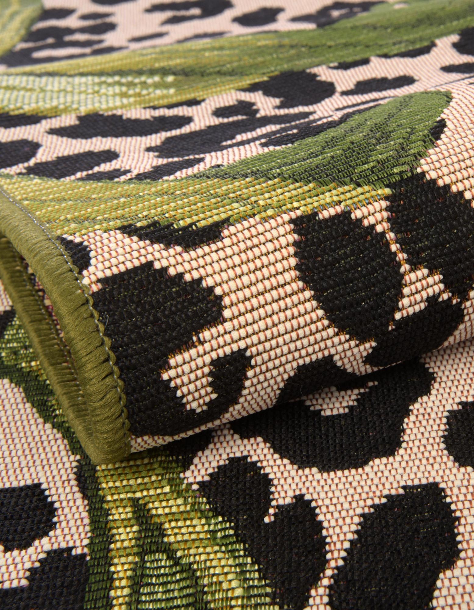 Green 4' x 4' Botanical Indoor / Outdoor Round Rug | Rugs.com