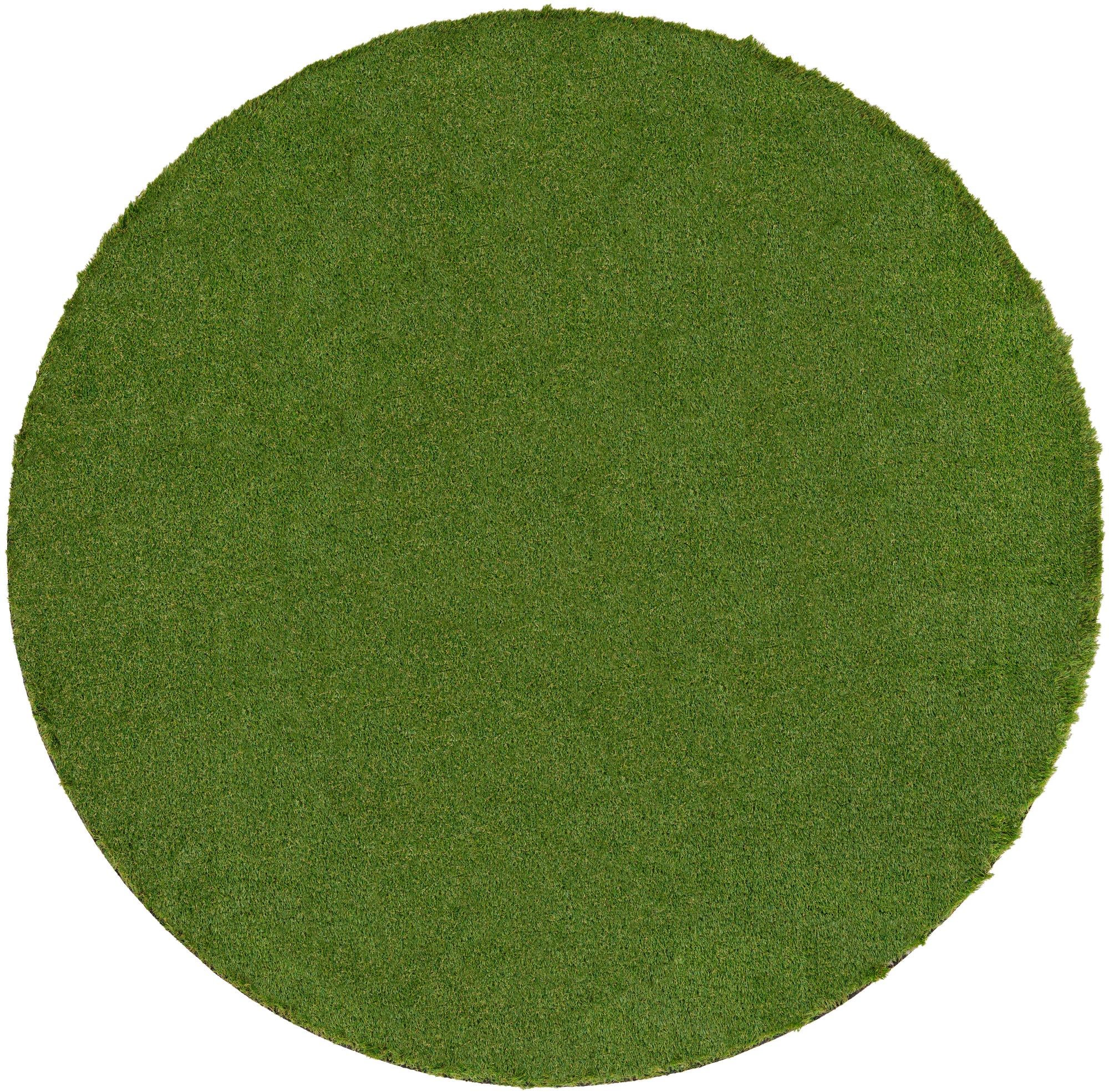  13' x 13'  Washable Grass Indoor / Outdoor Round Rug