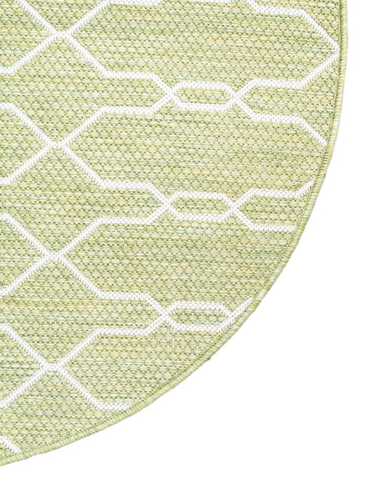 Detail image of  4' x 4'  Washable Lattice Indoor / Outdoor Round Rug