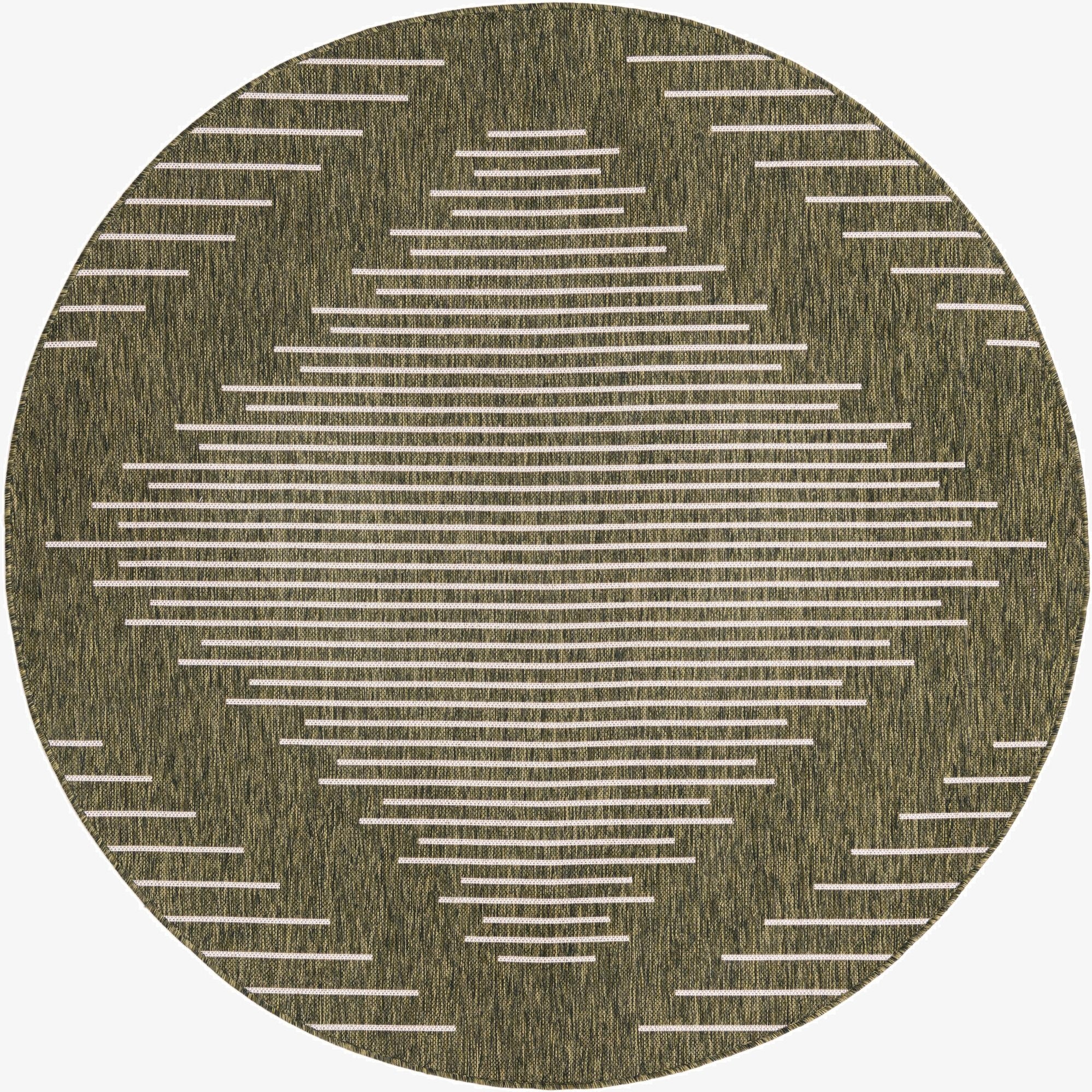  6' x 6'  Washable Modern Indoor / Outdoor Round Rug