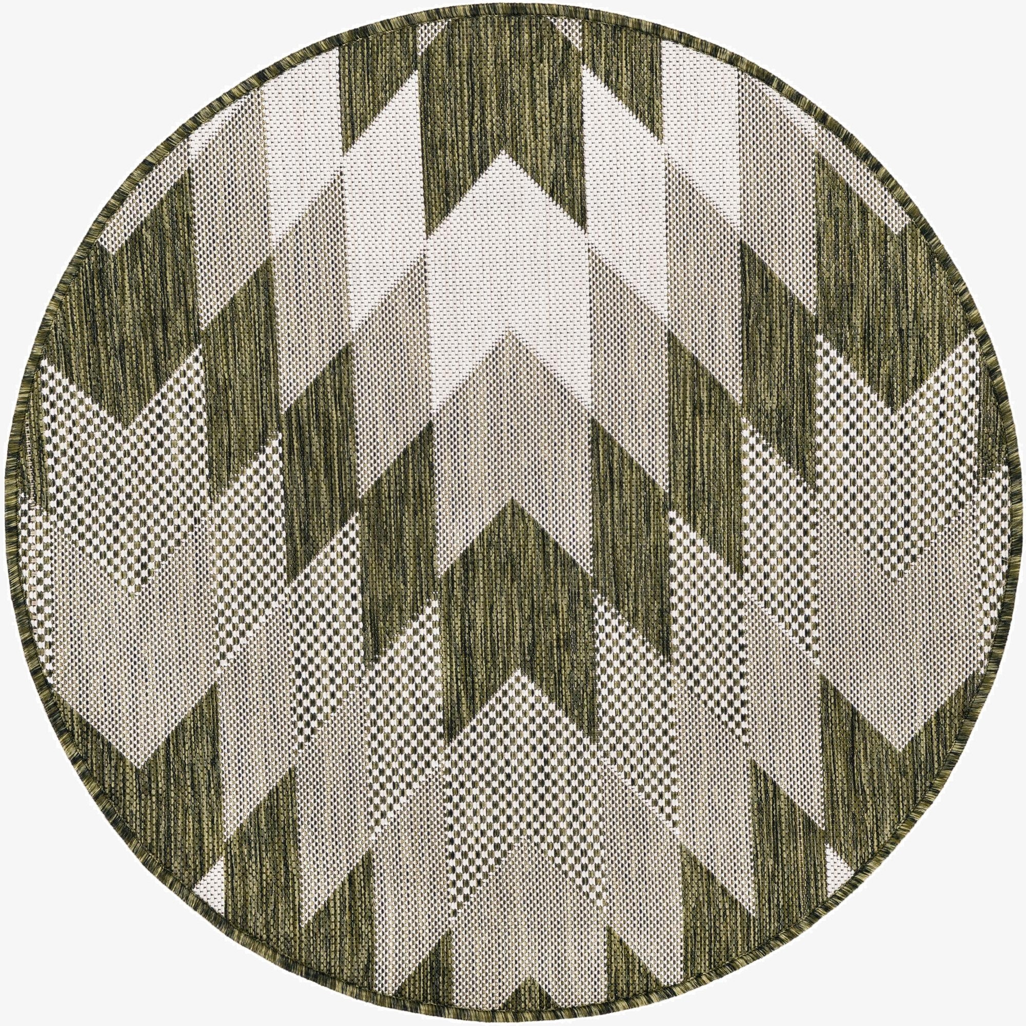  3' x 3'  Washable Modern Indoor / Outdoor Round Rug