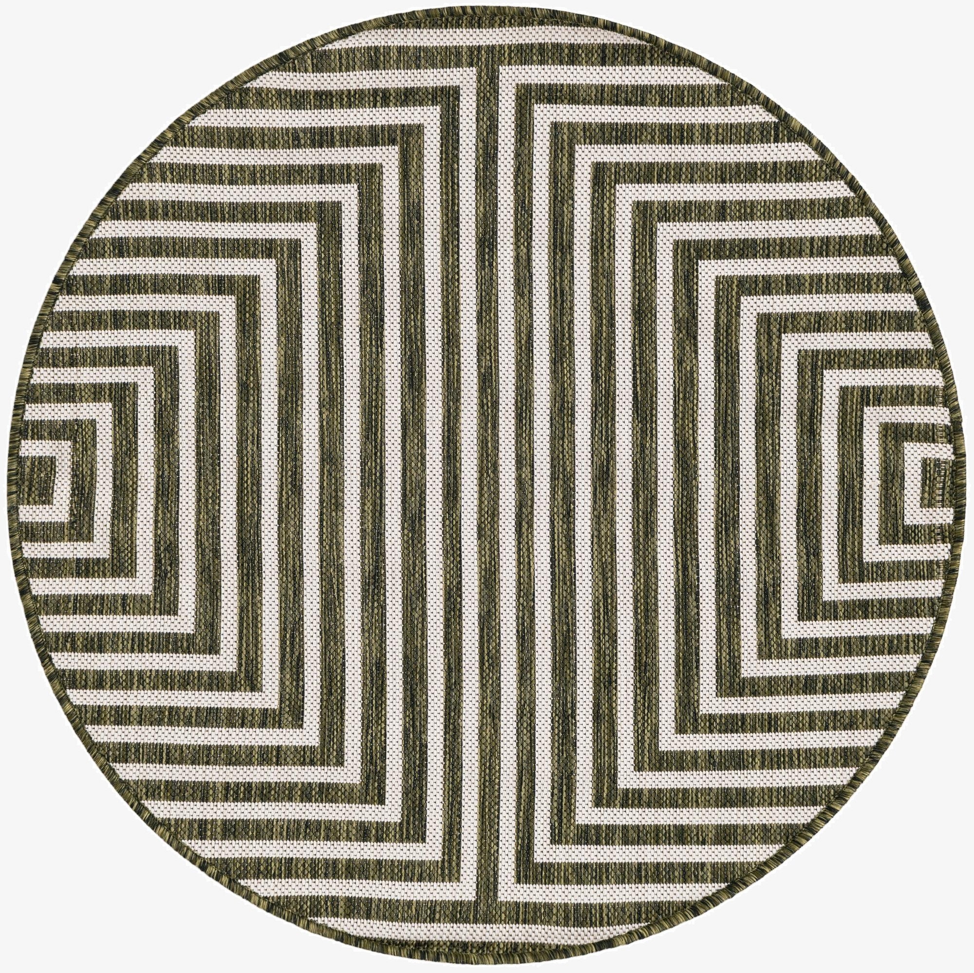  3' x 3'  Washable Modern Indoor / Outdoor Round Rug