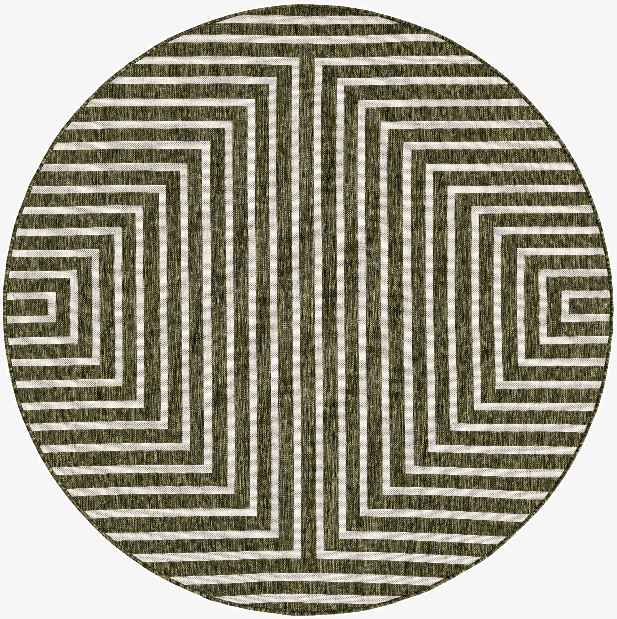  6' x 6'  Washable Modern Indoor / Outdoor Round Rug