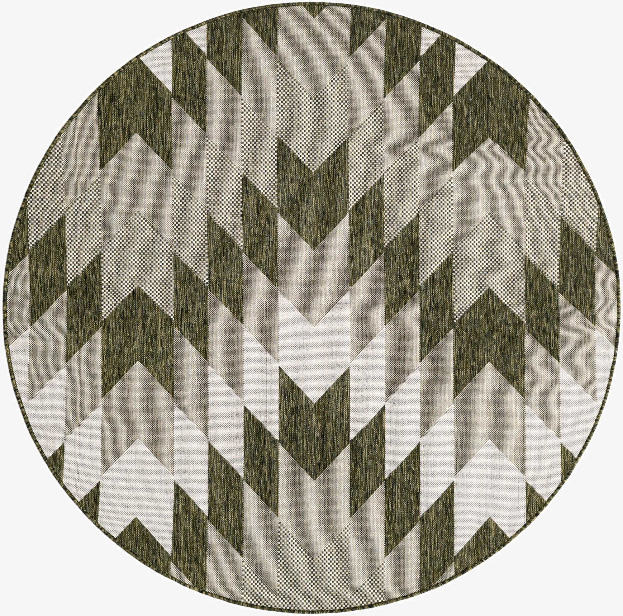 6' x 6'  Washable Modern Indoor / Outdoor Round Rug