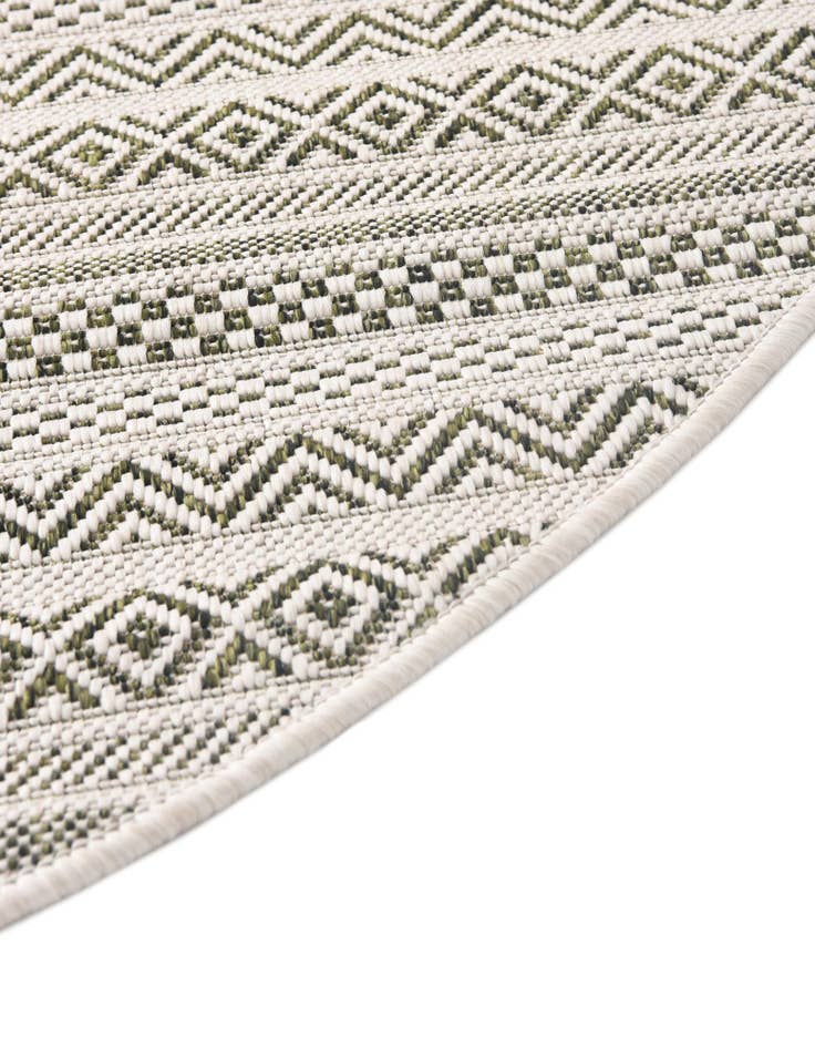 Detail image of  5' 3 x 5' 3  Washable Ribbon Indoor / Outdoor Round Rug