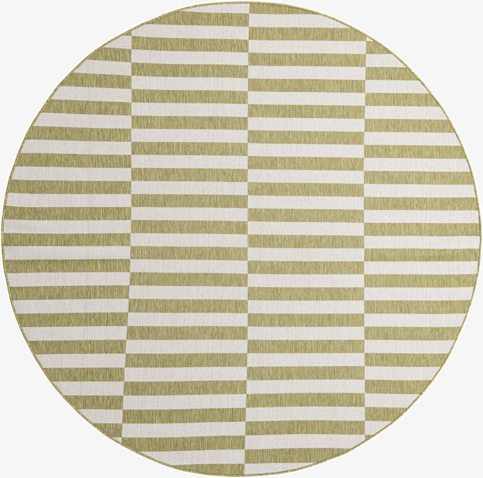  7' 10 x 7' 10  Washable Ribbon Indoor / Outdoor Round Rug