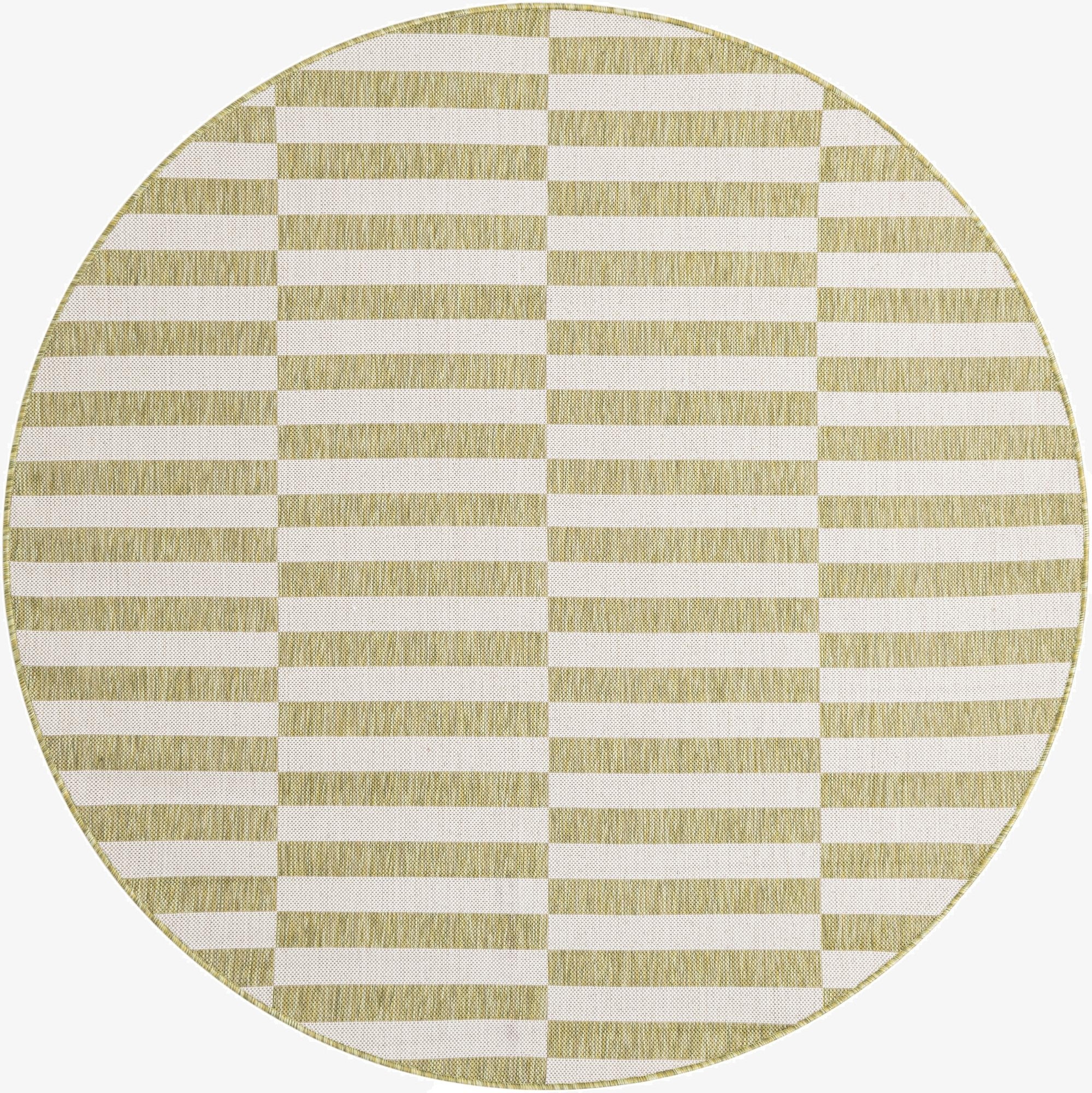  6' x 6'  Washable Ribbon Indoor / Outdoor Round Rug