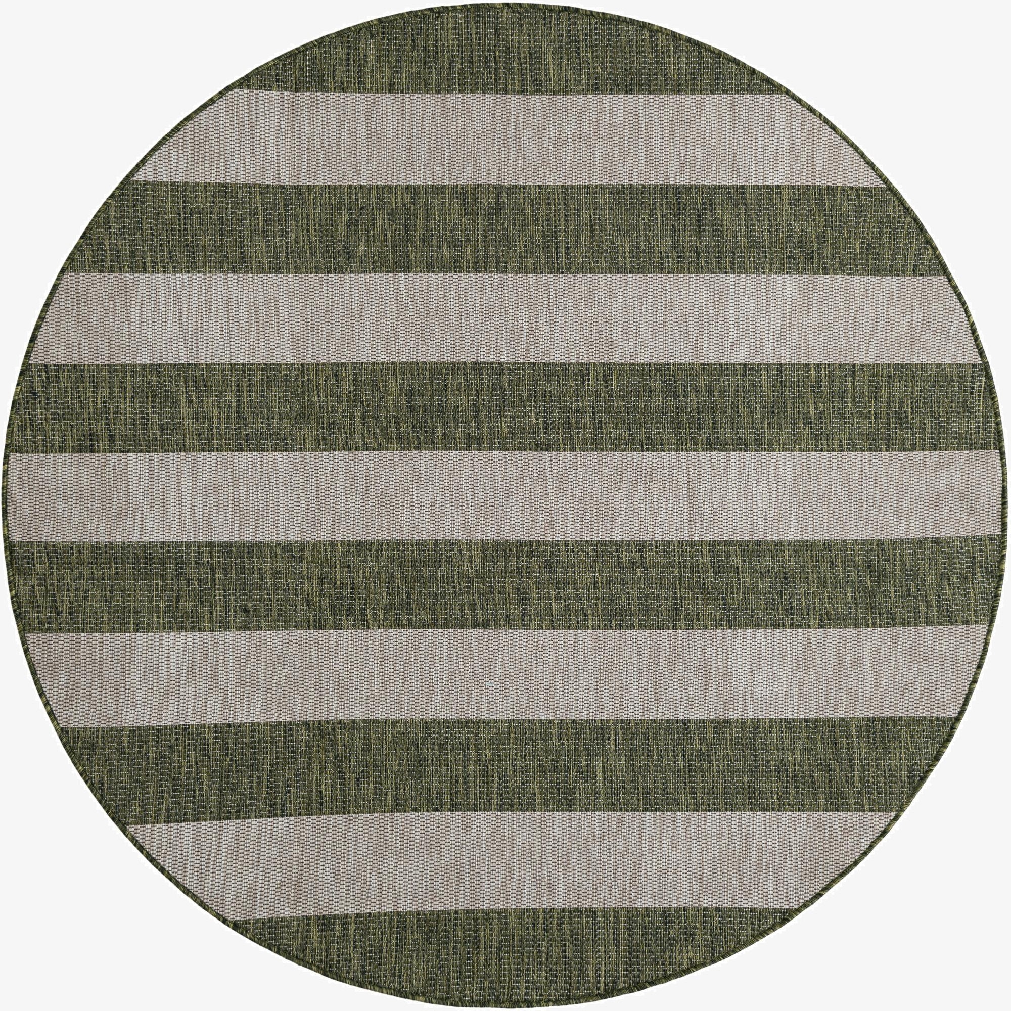  6' x 6'  Washable Ribbon Indoor / Outdoor Round Rug