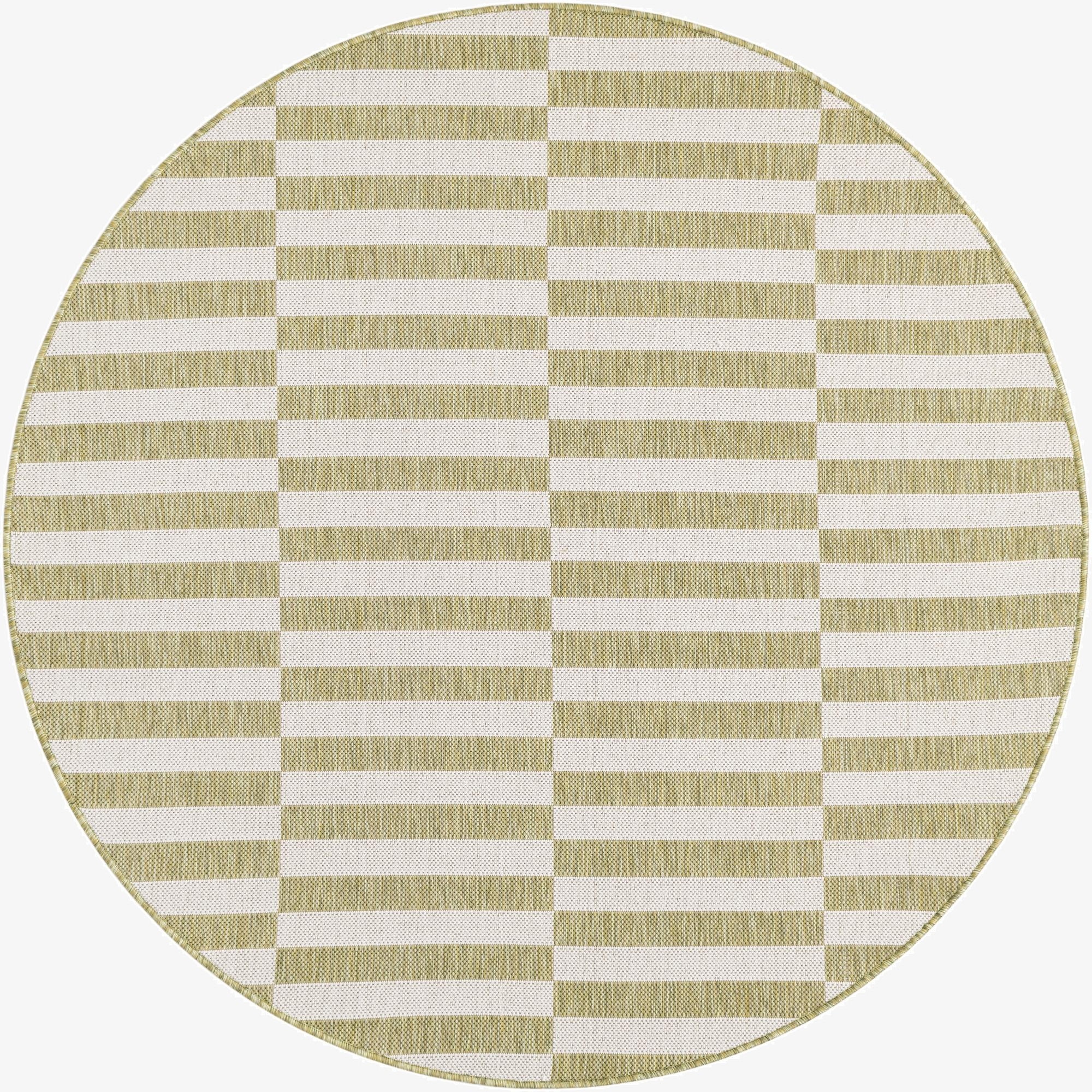  5' 3 x 5' 3  Washable Ribbon Indoor / Outdoor Round Rug