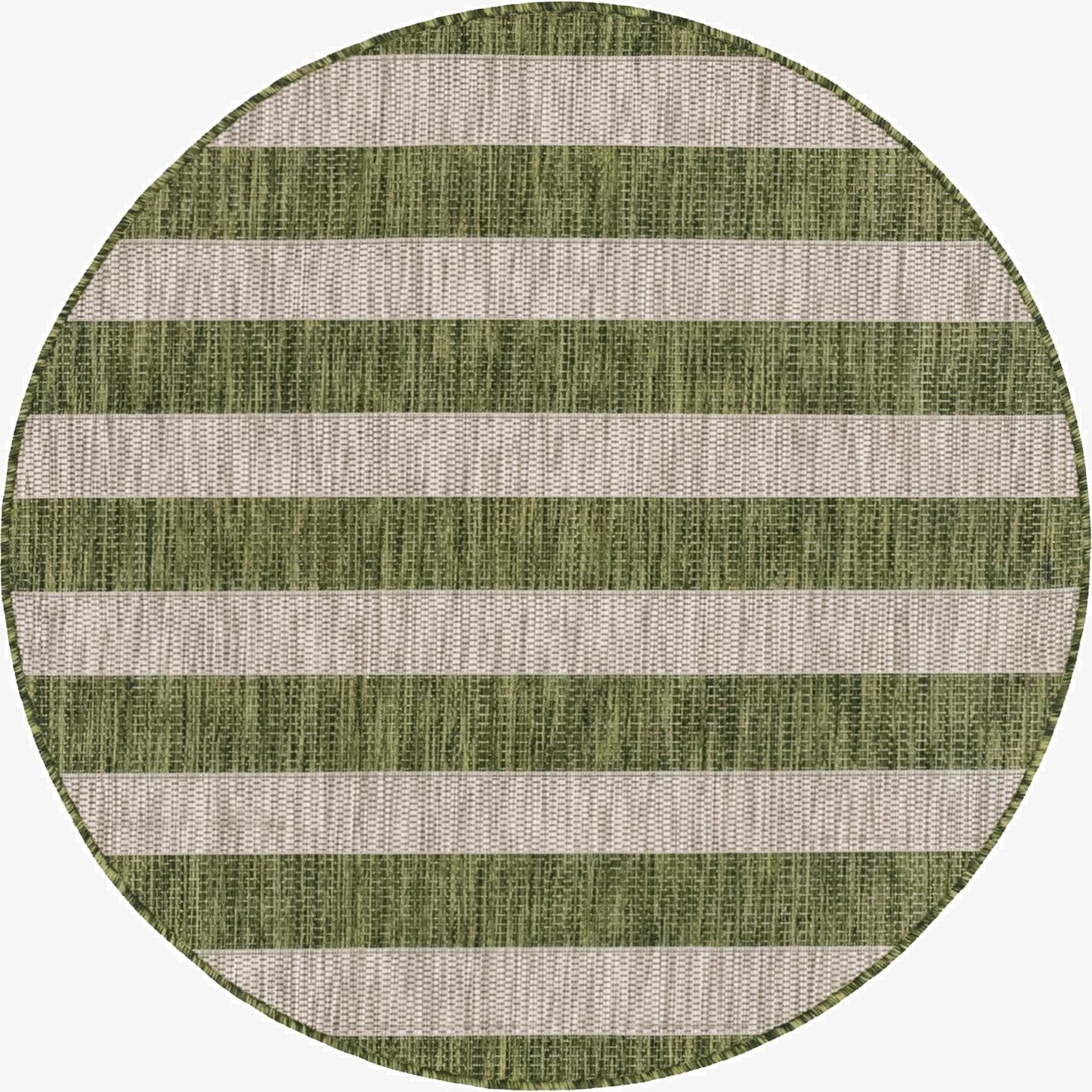  4' x 4'  Washable Ribbon Indoor / Outdoor Round Rug