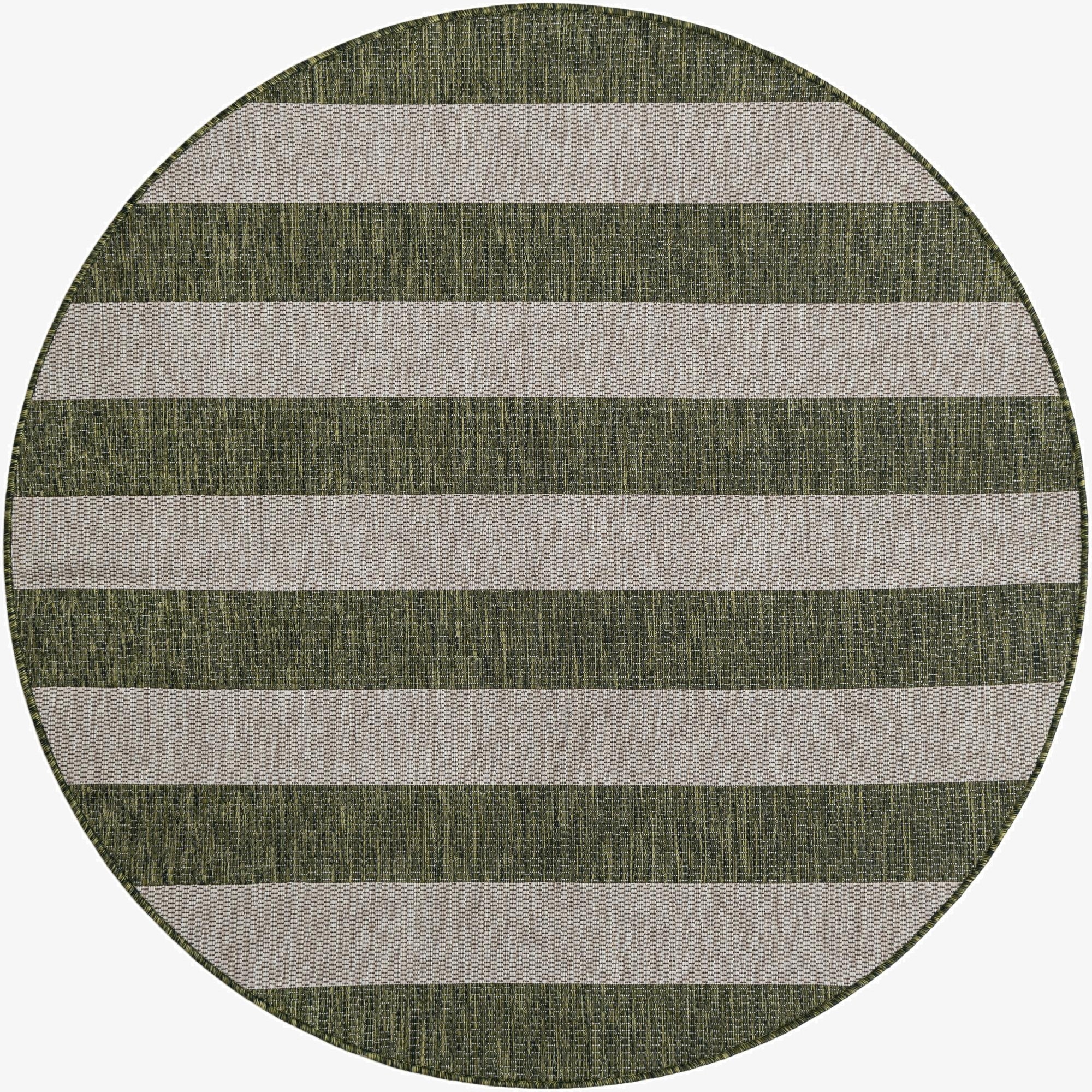  5' 3 x 5' 3  Washable Ribbon Indoor / Outdoor Round Rug