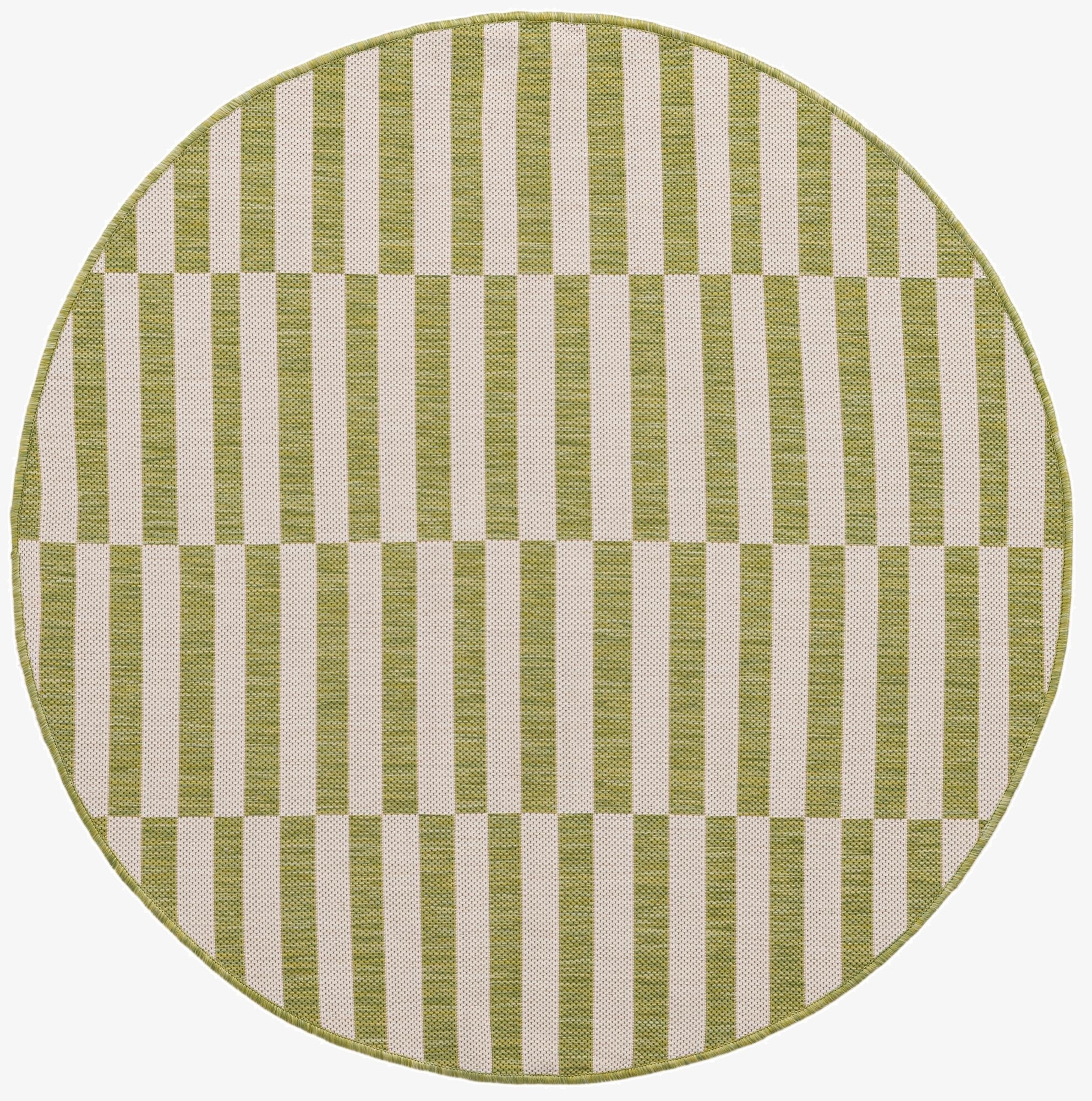  4' x 4'  Washable Ribbon Indoor / Outdoor Round Rug