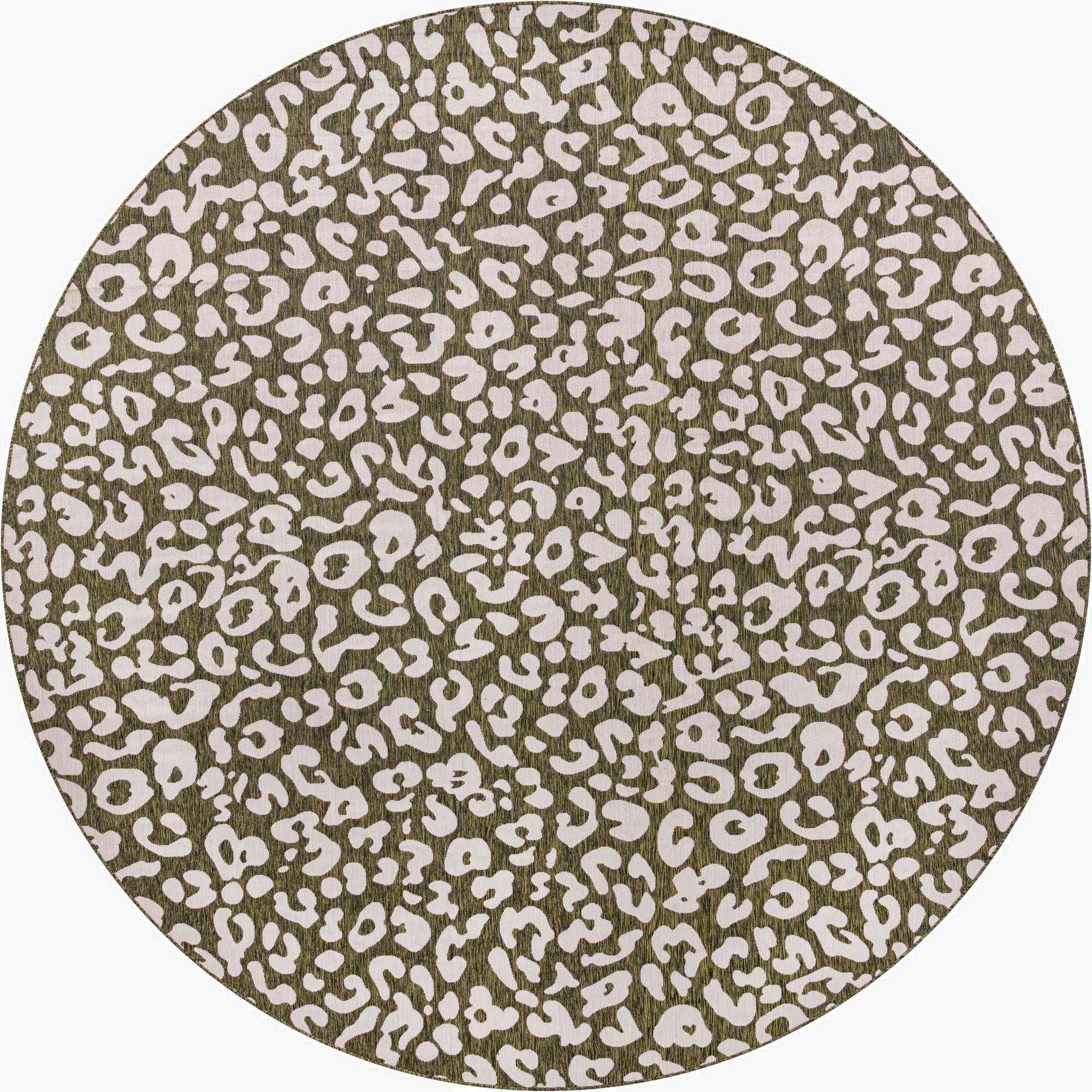  13' x 13'  Washable Safari Indoor / Outdoor Round Rug