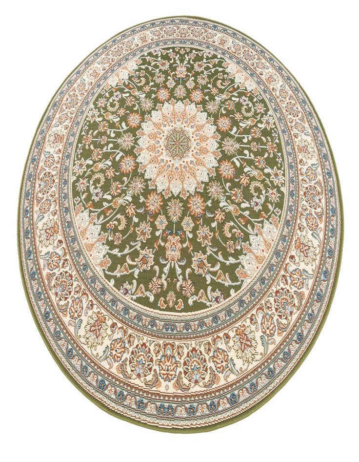 Detail image of  7' 10 x 7' 10  Washable Traditional Indoor / Outdoor Round Rug