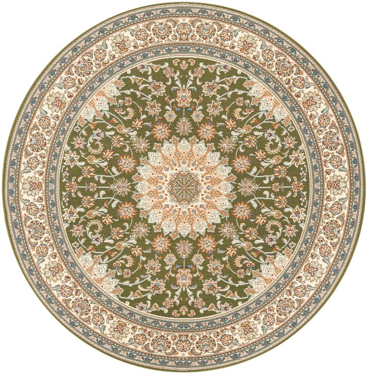 7' 10 x 7' 10 Washable Traditional Indoor / Ou...