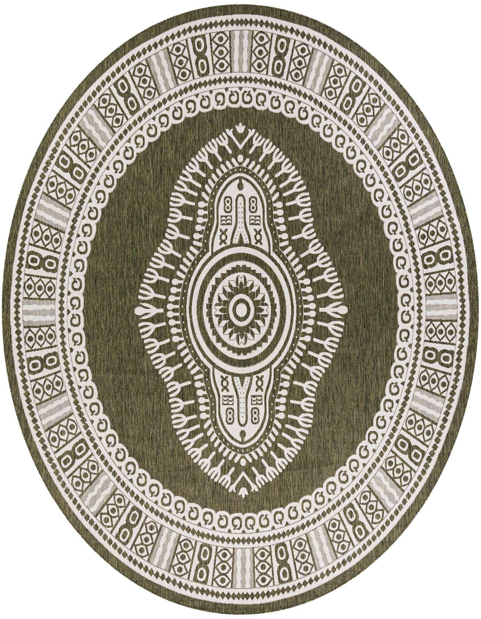 Primary image  13' x 13'  Washable Traditional Indoor / Outdoor Round Rug