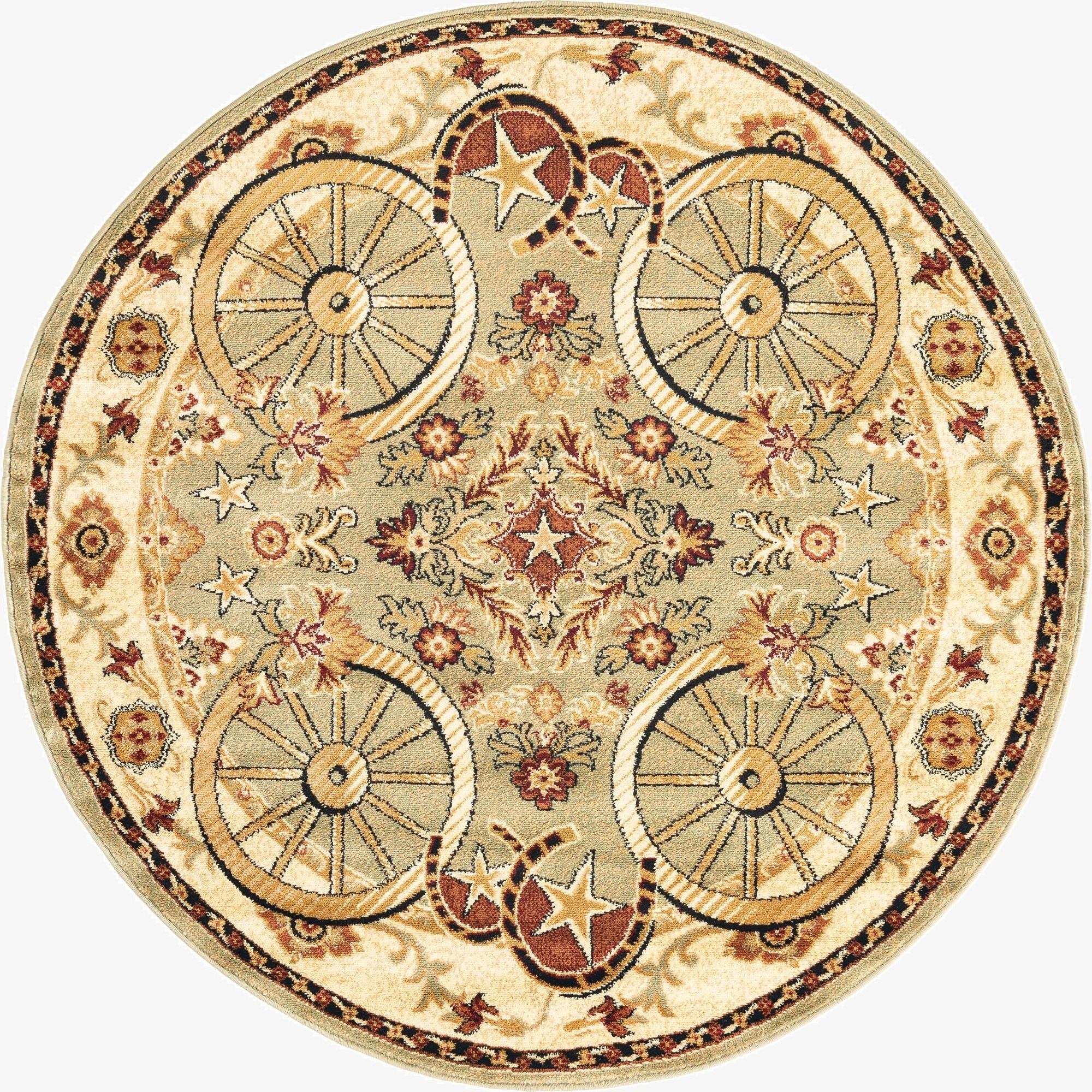  5' 3 x 5' 3 Pioneer Round Rug