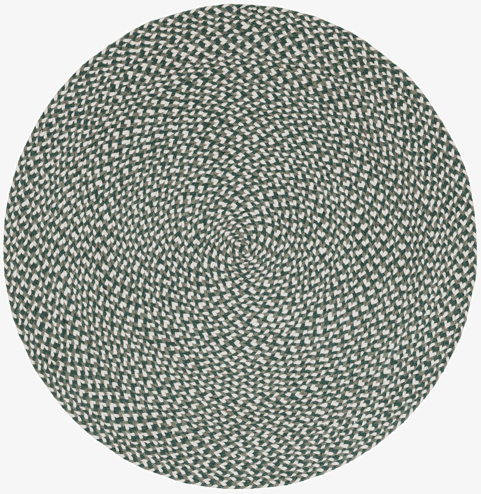  3' 1 x 3' 1  Hand Tweed Braided Jute Round Rug