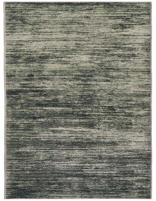 A 10 ft runner rug from the Asha collection, featuring a modern stripe pattern in varying shades of green, ideal for a hallway.