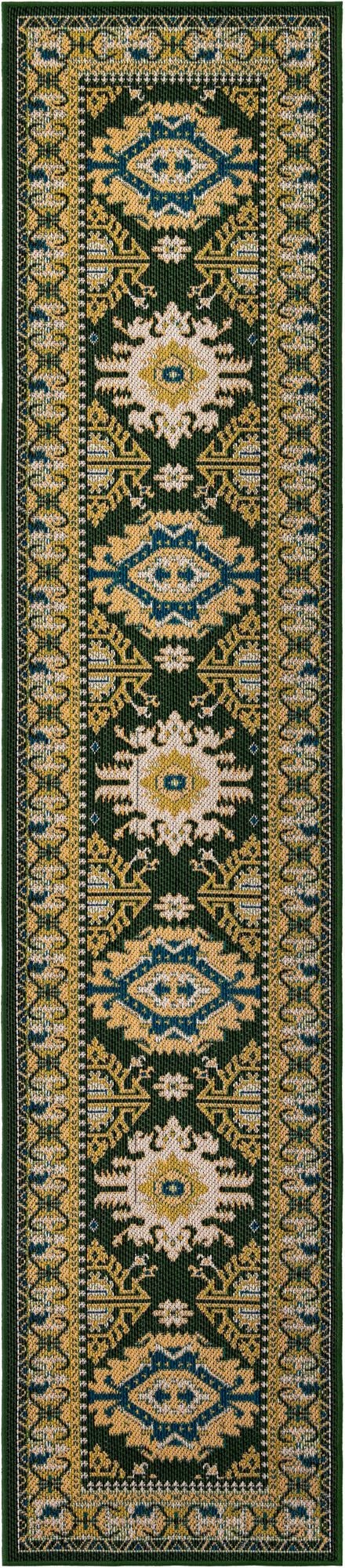  2' 7 x 12'  Washable Baja Indoor / Outdoor Runner Rug