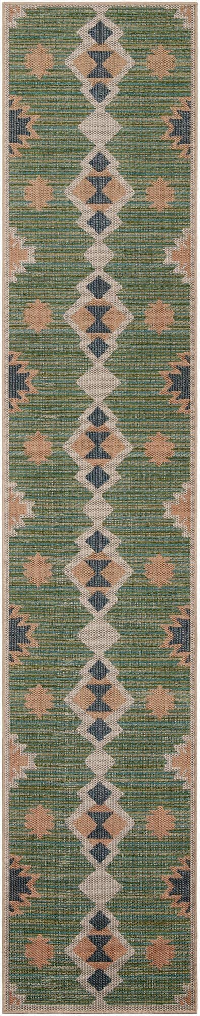  2' 7 x 13'  Washable Baja Indoor / Outdoor Runner Rug