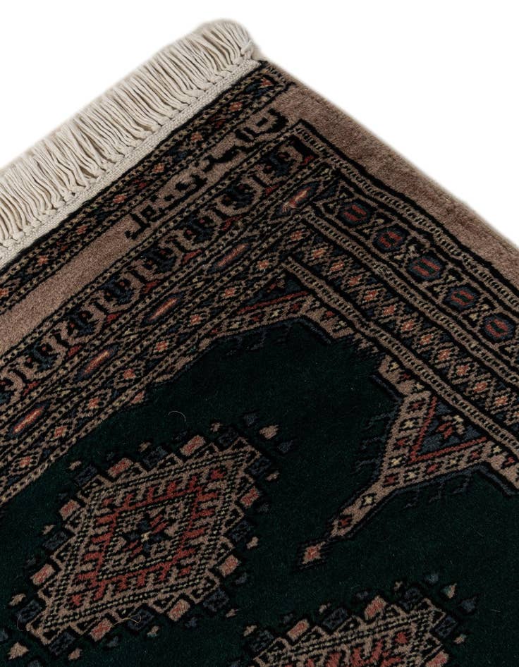 Detail image of  2' 1 x 5' 2  Hand Knotted Bokhara Oriental Wool Runner Rug