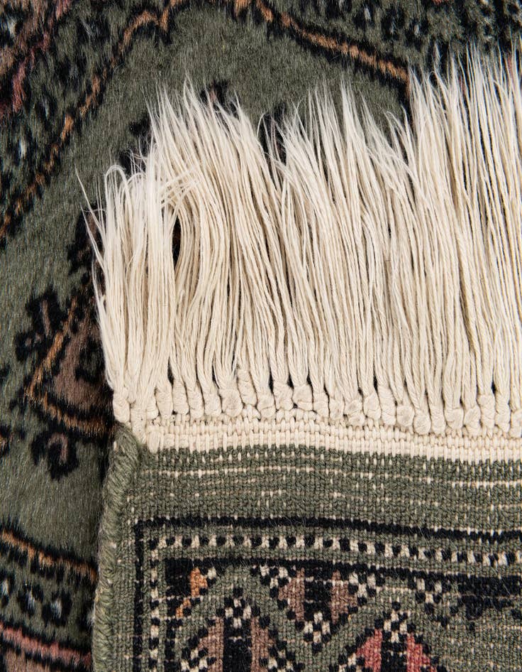 Detail image of  1' 1 x 4' 5  Hand Knotted Bokhara Oriental Wool Runner Rug