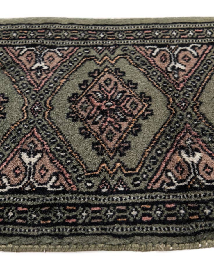 Detail image of  1' 1 x 4' 5  Hand Knotted Bokhara Oriental Wool Runner Rug