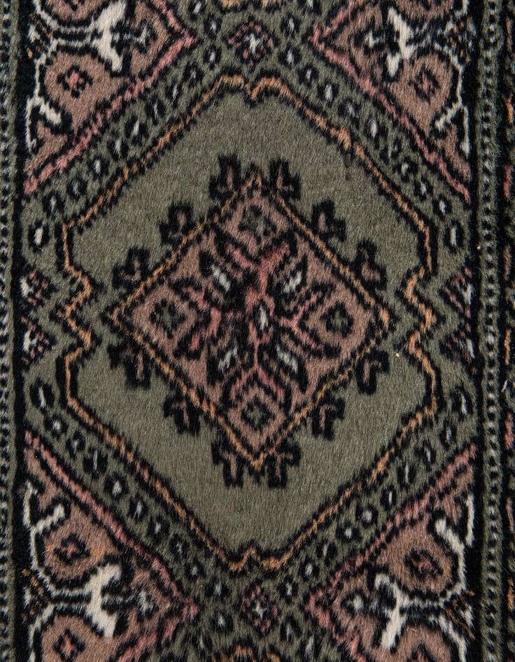 Detail image of  1' 1 x 4' 5  Hand Knotted Bokhara Oriental Wool Runner Rug