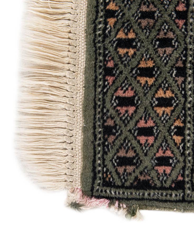 Detail image of  1' 1 x 4' 5  Hand Knotted Bokhara Oriental Wool Runner Rug