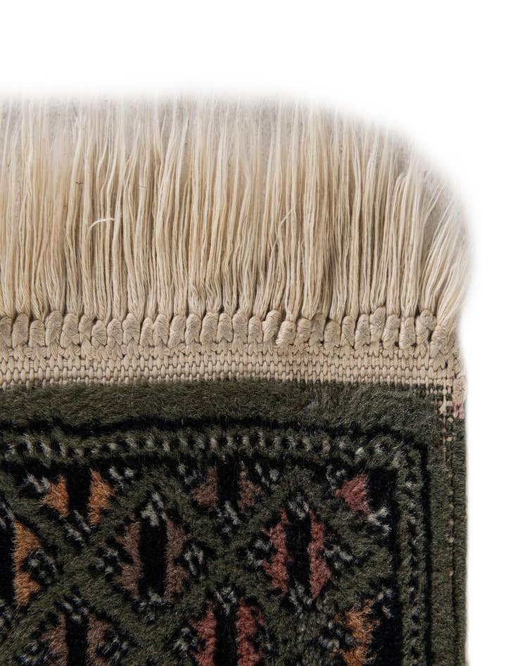 Detail image of  1' 1 x 4' 5  Hand Knotted Bokhara Oriental Wool Runner Rug