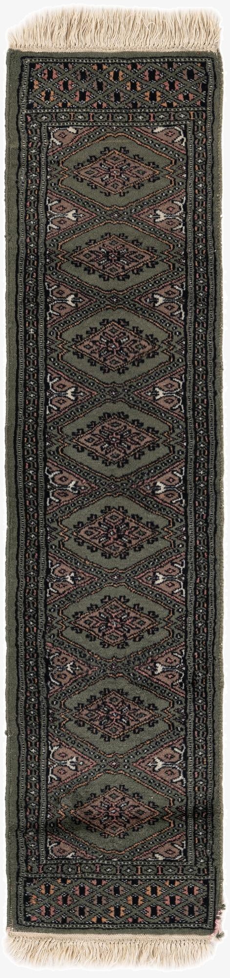  1' 1 x 4' 5  Hand Knotted Bokhara Oriental Wool Runner Rug