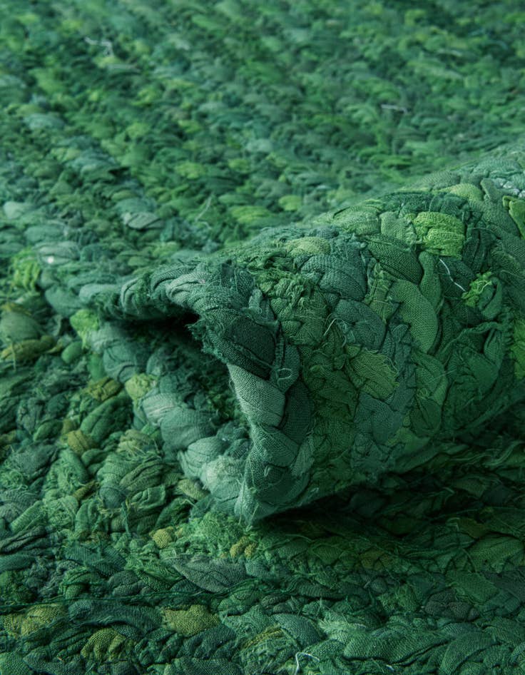 Detail image of  2' 6 x 6' 1  Hand Braided Chindi Runner Rug